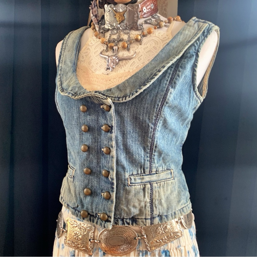 Free People Denim Vest